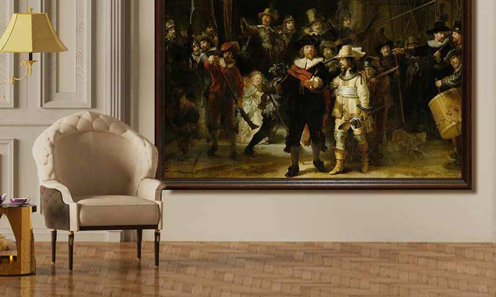 Schilderij boven de bank: afmeting, hoogte en stijl