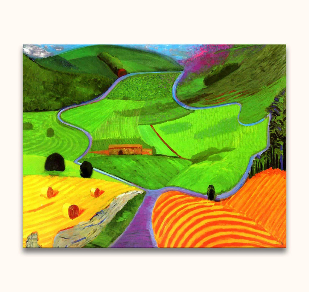 David Hockney Signatur – Garrowby Hill