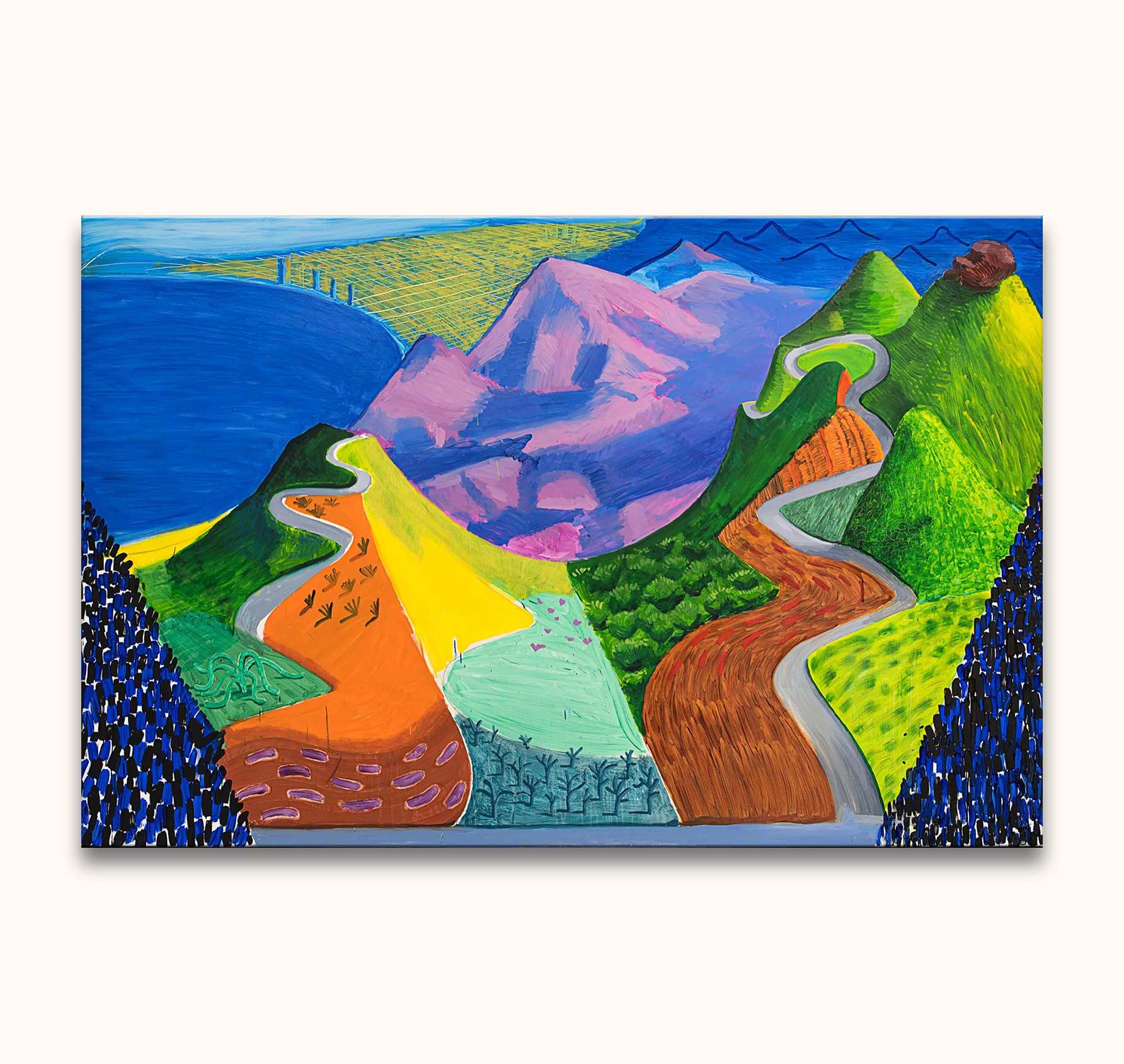 David Hockney Signatur – Driving through the Santa Monica Mountains