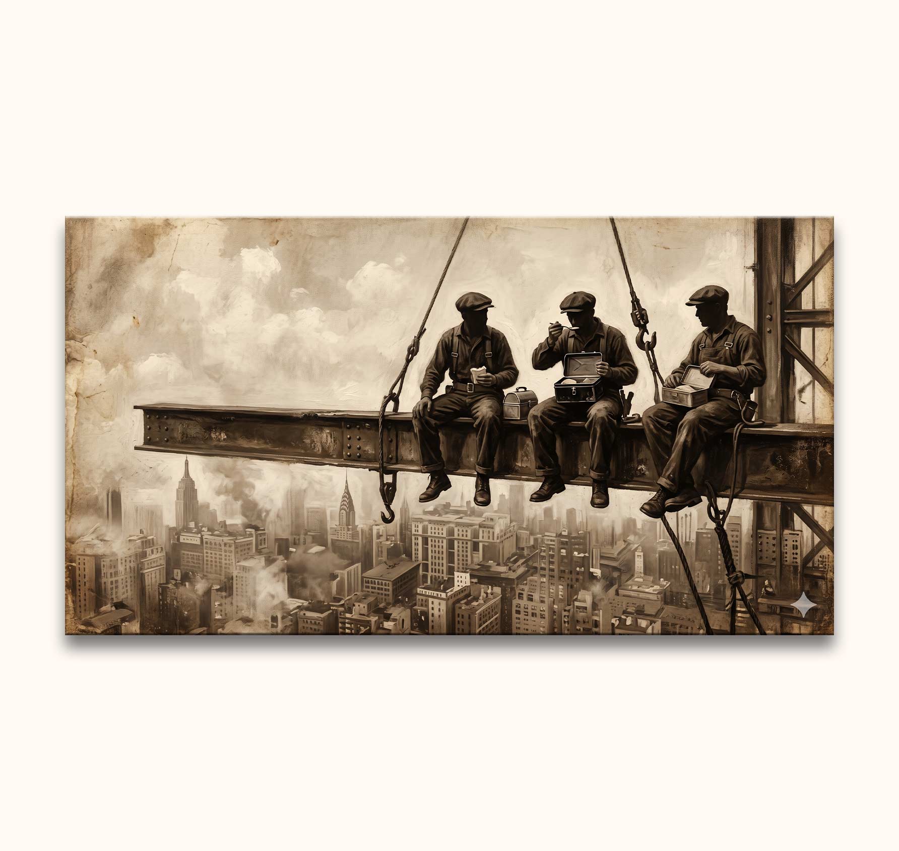 New York Workers - Öl auf Leinwand