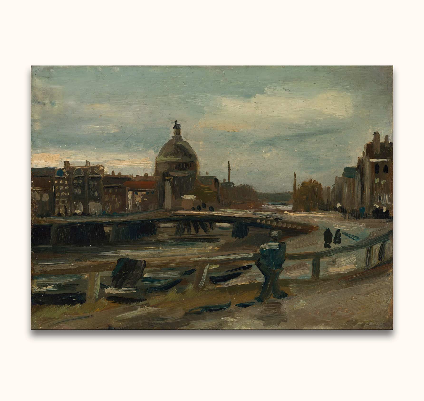 Vincent van Gogh - Singel an der Lutherischen Kirche in Amsterdam