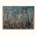 Anselm Kiefer's Margarethe features fibrous strands in slate-gray, resembling blooming seed pods, with textured black and white impasto below, evoking an abstract landscape.