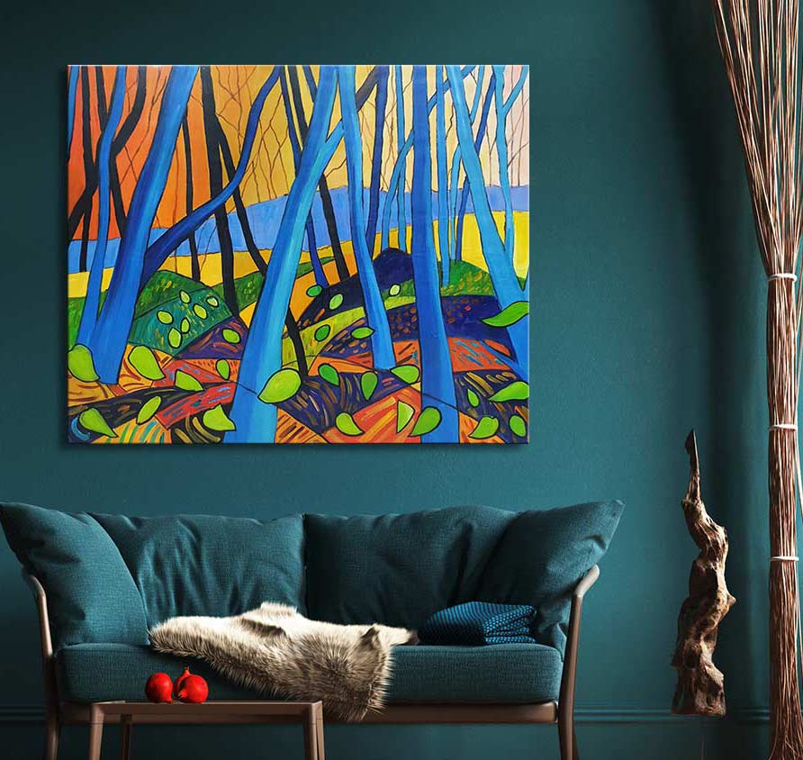 David Hockney Signatur – Winterbäume