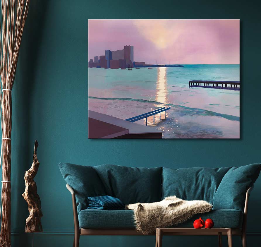 David Hockney Signatur – Early Morning in Sainte Maxime
