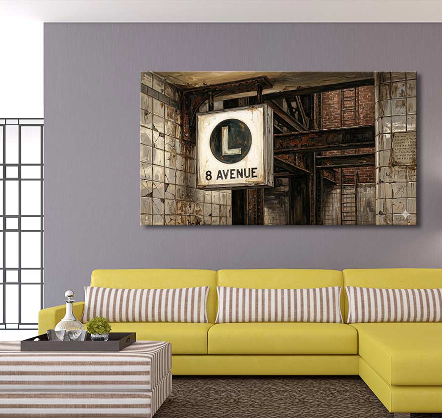New York Subway - Öl auf Leinwand