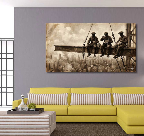 New York Workers - Öl auf Leinwand