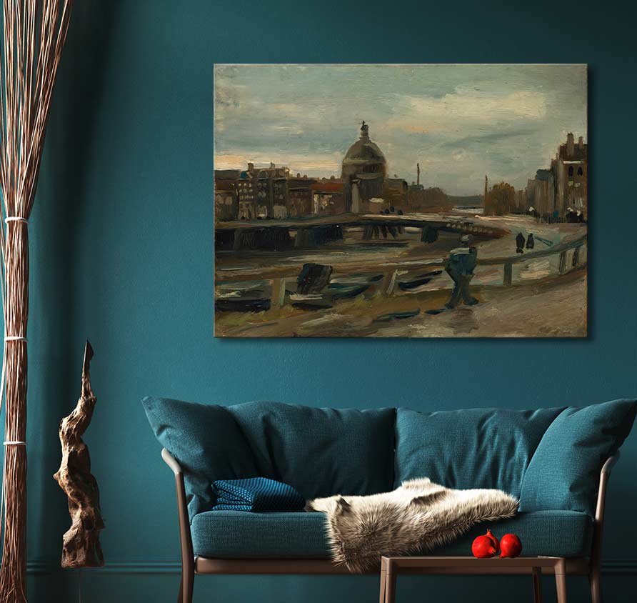 Vincent van Gogh - Singel an der Lutherischen Kirche in Amsterdam