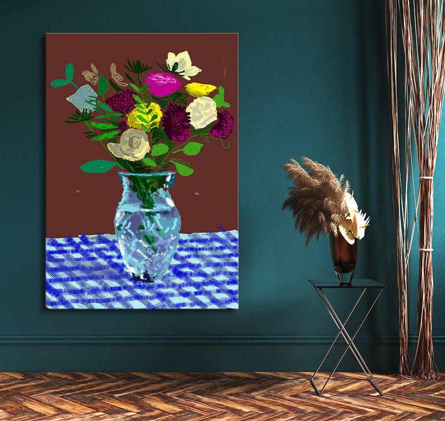 David Hockney Signatur – 20 Blumen