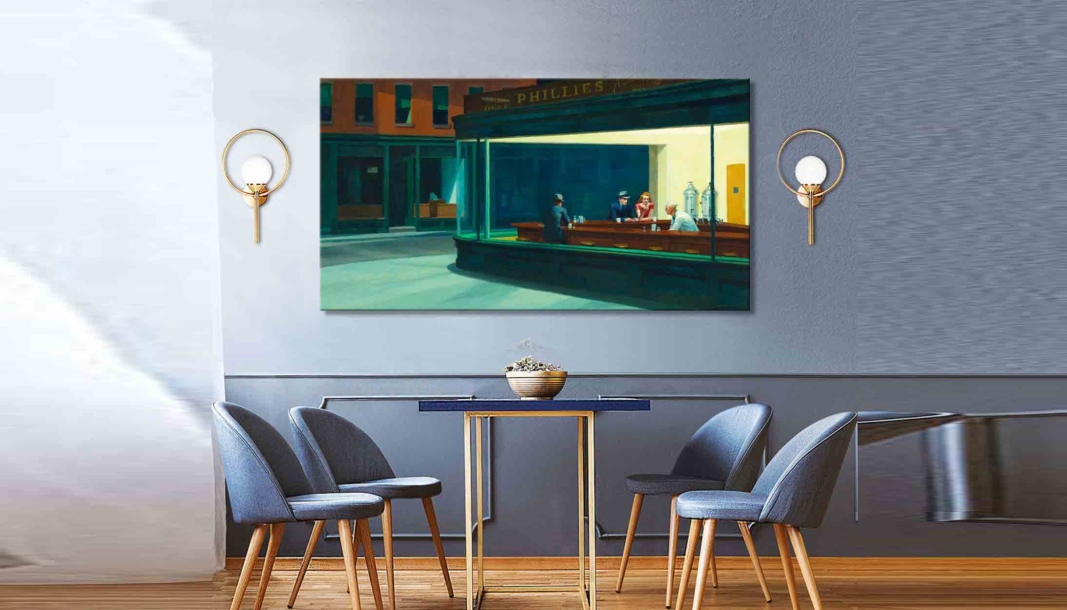 Schilderij boven eettafel