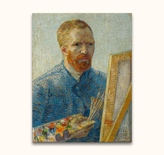 Vincent van Gogh - Zelfportret Schilderend: handgeschilderd olieverfschilderij van de kunstenaar werkend aan een schilderij, impressionistisch weergegeven. Geschilderd op zuurvrij canvas.