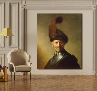 Portret van Titus door Rembrandt van Rijn, klassiek olieverfschilderij in barokke stijl, gespannen op houten frame, perfect voor interieurdecoratie.