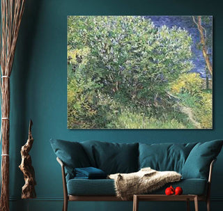 Vincent van Gogh - De Seringen: Hand-painted oil painting depicting impressionistic trees, perfect for modern art lovers. Stretched on wood frame, ready to hang.
